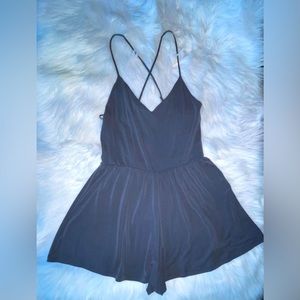 Charcoal grey shorts jumpsuit